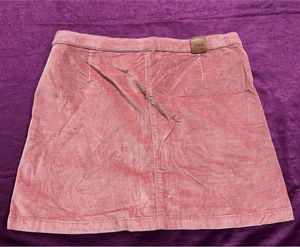 Corduroy Button-Front Skirt