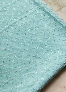 unstitched georgette full Chikankari suit piece