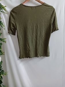 Ribbed Scoop Neck Crop Top