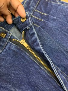 Classic Blue Wide Leg Denim Jeans