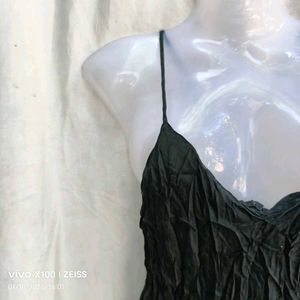Black Textured Midi Dress