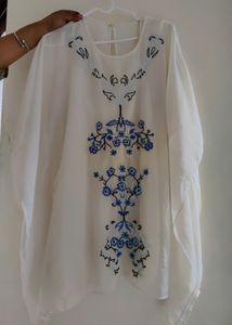 Embroidered Kaftan Top