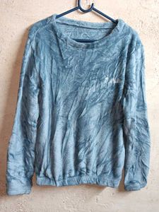 2PCS Trendy Fleece Fashion Co-ord Night Suit Grey