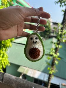 Cute Crochet Avocado Keychain