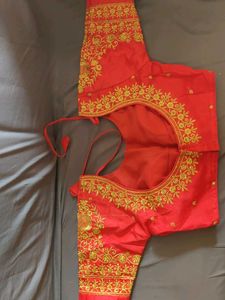 Red Embroidered Blouse