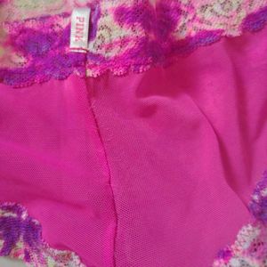 Lace Briefs with Floral Print