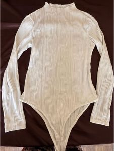 Textured Mock Neck Bodysuit