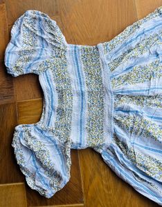 Bohemian Blue Floral Maxi Dress