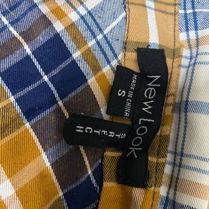 Y2k Stretch Plaid Button-Up Shirt