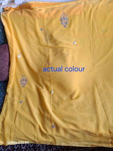 Elegant Yellow gottapatti Saree