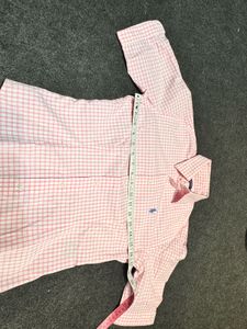 Ralph Lauren Women's Slim Fit Pink Plaid Shirt