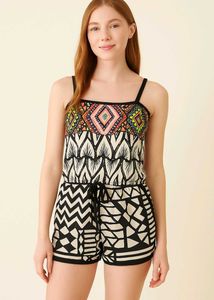 River lsland Aztec Print Playsuit Size S