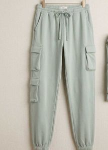 Mint Grey Cargo Joggers
