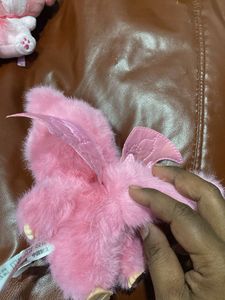Fluffy Pink Fairy Labubu Plush Bagcharm