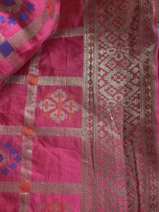 Vibrant Pink Banarasi Silk Saree