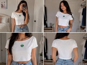 Cute Alien Crop Top | L