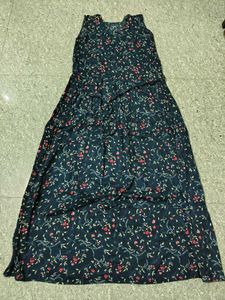 Blue Floral Print Maxi dress