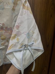 Exquisite Floral Crane Print Chinese Style Blouse