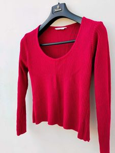 Women Pink Crop Pullover