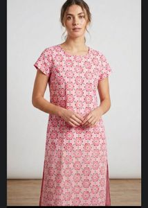 Pink Patterned Tunic Top
