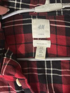 Classic Red &amp; Black Plaid Flannel Shirt
