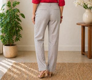 Classic Grey Straight Leg Trousers