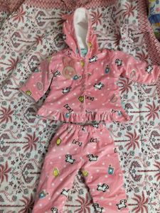Cute Pink thermal Pajama Set