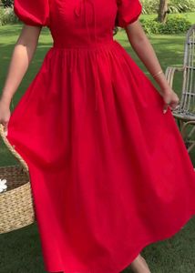 Red  Cute Dress