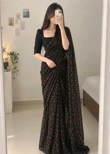 Elegant Black Saree