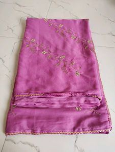 Beautiful Pink Embroidered saree