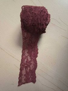 Maroon Lace Trim