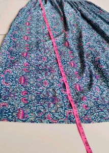 Boho Floral Print A line long Dress