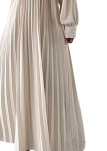 Elegant Pleated Maxi Dress