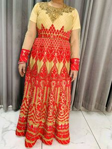 Ethnic Wedding Gown With Duppata And Lagging