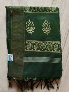Brand New Elegant Green  Printed Saree