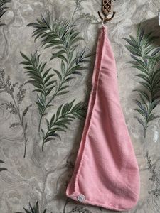 Pink Microfiber Hair Drying Towel