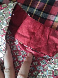 Elegant Red &amp; Gold Embroidered Jacket