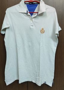 White Polo T-shirt | Bust: 46 | Cotton | For Women