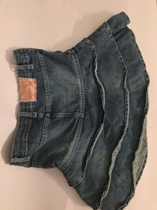 Sparkling Snowflake Denim mini skirt