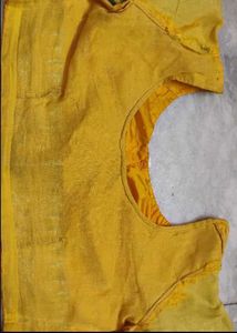 Yellow Colour Banarasi Silk Blouse