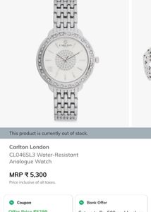 Elegant Silver Tone Watch with Rhinestone Accents