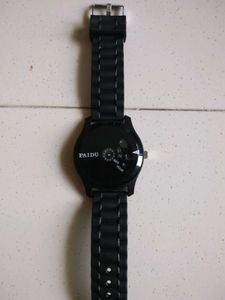 Black Spinner Dial Stylish Mens Watch