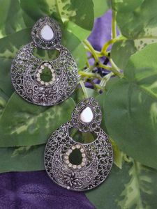Elegant Oxidized Jhumka Earrings
