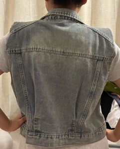 vintage Sleeveless Denim Jacket