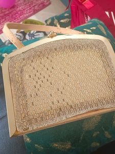 Stone Work Wedding Clutch
