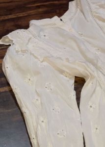 Elegant White Broderie Anglaise Top