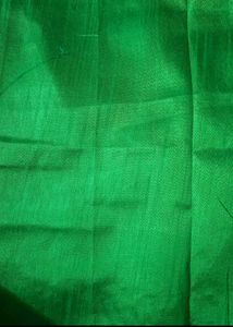 Green Silk Saree with Gold Embroidery