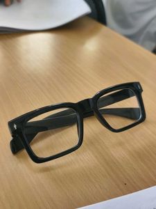 Stylish Black, Clear Frame Glasses