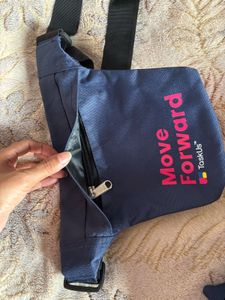 Navy &amp; Pink 'Move Forward' Backpack with waist bag