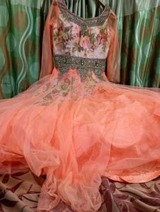 Orange Barbie doll Party gown